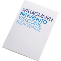 100x PULSIVA Porta key card Welcome chiudibile; 10x7 cm (LxL); bianco/blu; 100 pz. / Pacco