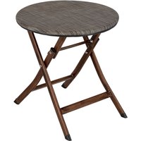 Table basse d'extérieur Romalia PULSIVA; 46x46 cm (ØxH); gris chiné/brun; rond(e)