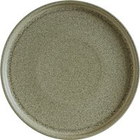 Piatto piano con bordo rialzato Adelfa Ripple Bonna; 21x1.8 cm (ØxH); verde; rotonda; 6 pz. / Pacco