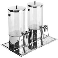 VEGA Buffet Drikkedispenser Hampton dobbel, GN 1/1 inkl 4 kjøleelement; 8 l, 53x32.5x42 cm (LxBxH); Stålgrå