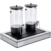 VEGA Dryckesdispenser med kylning Fundale dubbel, GN 1/1, 2x 4l; 57x36.5x50.5 cm (LxBxH); Vit/Transparent/Svart