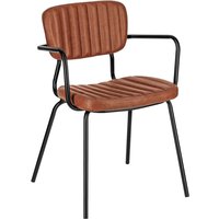 VEGA Karmstol Tolo; 55x53x81 cm (BxDxH); Sits Konjak, Ram Svart; 2 Styck / Förpackning