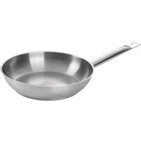 Padella senza rivestimento VEGA; 24x5.5 cm (ØxH); acciaio inox; rotonda