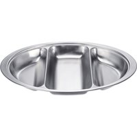 Contenitore interno per chafing dish 3 scomparti PULSIVA; 51.5x31.3x6.5 cm (LxPxH); argento