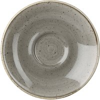 Piattino espresso Stonecast Peppercorn Churchill; 11.8 cm (Ø); grigio/marrone; rotonda; 12 pz. / Pacco
