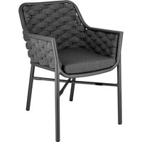 VEGA Utestol Arto; 58x62x80 cm (BxDxH); Antracit; 2 Styck / Förpackning