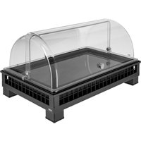 Set fraîcheur Portland bas, GN 1/1, mélamine VEGA; GN 1/1, 55.4x35.2x29.9 cm (LxlxH); anthracite/transparent/noir; rectangulaire