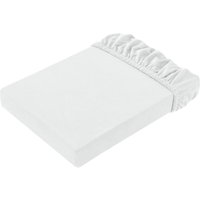 Drap housse Arkansas entièrement élastiqué ERWIN M.; 180-200x200-220 cm (lxL); blanc