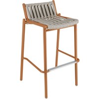 VEGA Barstol Lumaro; 42x42x90 cm (BxDxH); Sete Gråbrun/taupe, Ramme Terrakotta; 2 Stykk / Forpakning