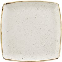 Piatto fondo Stonecast Barley White quadrato Churchill; 26.8 cm (L); bianco/marrone; quadrata; 6 pz. / Pacco