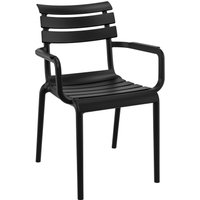 Siesta Stol Helen med armlene; 58x59x84 cm (BxDxH); Svart; 4 Stykk / Forpakning