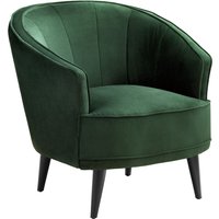 Fauteuil lounge Garbo VEGA; 86x75x84 cm (lxPxH); Assise vert sapin, Structure noir