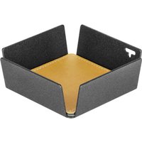 PULSIVA Plateau de courtoisie Merapi II; 12x12 cm (Lxl); gris/jaune moutarde; carré(e)