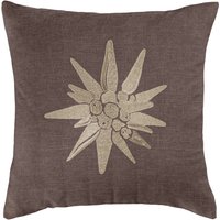 ERWIN M. Federa cuscino decorativo Alpino fantasia a fiori; 40x40 cm (LxL); marrone