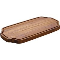 Tagliere in legno 33x24 cm rettangolare con scanalature Playground; 36x18x2.1 cm (LxLxH); acacia marrone; rettangolare