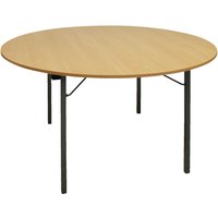 Table de banquet ronde PULSIVA; 74x150 cm (HxØ); Plateau hêtre naturel, Structure gris; rond(e)