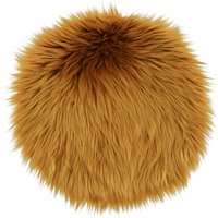 Coussin de chaise Bergen rond ERWIN M.; 35 cm (Ø); jaune moutarde; uni, rond(e)