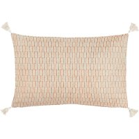 ERWIN M. Housse de coussin Torano rayure fine; 30x50 cm (lxL); crème/terracotta