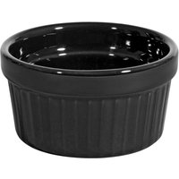 Terrina soufflè Siga VEGA; 90 ml, 7x3.8 cm (ØxH); nero; rotonda; 12 pz. / Pacco