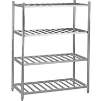 Rayonnage de cuisine Profi I PULSIVA; 120x155x60 cm (lxHxP); argenté