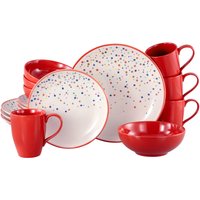 CreaTable service combiné 16 pièces Joy rouge-coloré ; multicolore