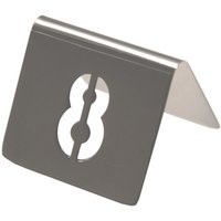 Lot de 12 chevalets de table numérotés en inox METAFICH; 7.5x5 cm (lxH); argenté; Marquage 1–12 , 12 pièce(s) / Lot