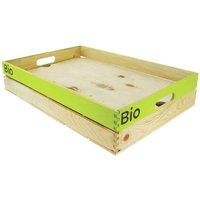 Cagette BIO 60x40x12 cm avec faux fond Prolinea; 40x12x60 cm (lxHxP); vert; 5 pièce(s) / Lot