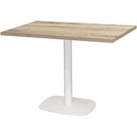 Table Round rectangulaire pied blanc - décors bois & pierres RestooTab; 120x70x75 cm (LxlxH); chêne/naturel; rectangulaire