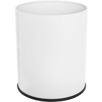 CORBY Corbeille à papier Thornton 9L en acier, paroi simple; 23x23x26.5x23 cm (LxlxHxP); blanc