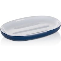 Porte-savon Isabella, céramique kela; 8.5x2x13.5 cm (lxHxP); bleu; ovale