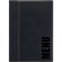 Portamenu A4 Trendy - Similpelle - 4 facciate Securit; 24x34 cm (LxH); nero