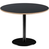 Table Rome XL ronde - décor uni RestooTab; 75x120 cm (HxØ); Plateau noir, Structure noir; rond(e)
