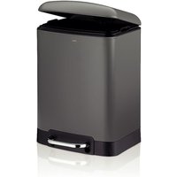 Cestino per bagno Davino in metallo Silent Close kela; 6000 ml, 22.5x20.5x32.5 cm (LxLxH); grigio