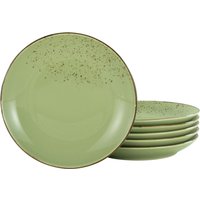 Collezione Natura - Piatto da pranzo 6 pezzi CreaTable; 27x3.5 cm (ØxH); verde; rotonda; 6 pz. / Pacco
