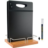 Portamenu da tavolo - Pennarello gesso incluso Securit; 21.5x34 cm (LxH); marrone