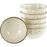 6x CreaTable Collezione Natura - Ciotola per immersione 6 pz.; 200 ml, 11.5x11.5x11.5x5.5 cm (LxLxØxH); beige; 6 pz. / Pacco