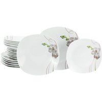 CreaTable Square Orchid - Set di piatti da 18 pezzi; multicolore