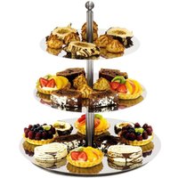 Etagere in acciaio a specchio, 3 livelli, altezza 48 cm Stalgast; 48 cm (H); argento