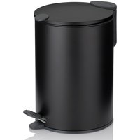 Poubelle à pédale Mats Silent Close kela; 300 cl, 17x23 cm (ØxH); noir