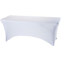 Copritavolo elasticizzato per tavoli da buffet di circa 1220x610x740 mm (LxPxH) Stalgast; 184x75x74 cm (LxLxH); bianco