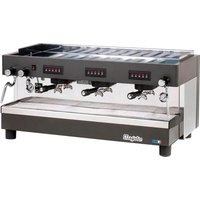 magister Macchina caffè professionale bar portafiltro, 3 gruppi, automatica, HRC, 5,4 kW; 100x49.2x52.5 cm (LxHxP); argento/nero