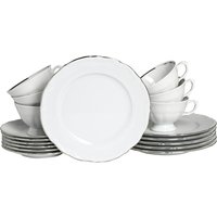 Maria Theresia - Servizio da caffè 18 pezzi CreaTable; bianco/platino