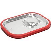 Stalgast Coperchio gastronorm serie STANDARD, con guarnizione; GN 1/4, 16.2 cm (L); argento/rosso
