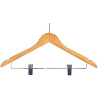 Cintre Burlington avec système antivol et pinces CORBY; 2.7x26.5 cm (LxH); naturel; 100 pièce(s) / Lot