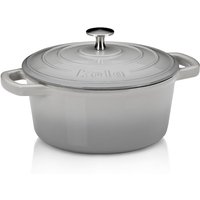 Cocotte Calido in ghisa rotonda kela; 2.5 l, 21x10 cm (ØxH); grigio; rotonda