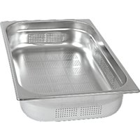 Stalgast Bac Gastro GN perforé en inox, série Standard; GN 1/1, 8 l, 53x32.5x6.5 cm (LxlxP); argenté
