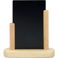Ardoise de table Elegant A6 - Bois finition teck laqué Securit; 15x17.5 cm (lxH); beige