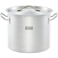 Zuppiera, forma alta serie ECO, incl. coperchio Gredil; 15.4 l, 28x25 cm (ØxH); argento