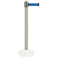 Pied pour poteau d'accueil rétractable - 90cm - bande nylon bleue - socle non inclus Securit; 9.5x1.43x94x1.43 cm (lxLxHxP); bleu