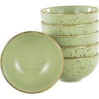 6x CreaTable Collezione Natura - 6 pezzi di ciotole per intingere; 200 ml, 11.5x5.5 cm (ØxH); verde chiaro; rotonda; 6 pz. / Pacco